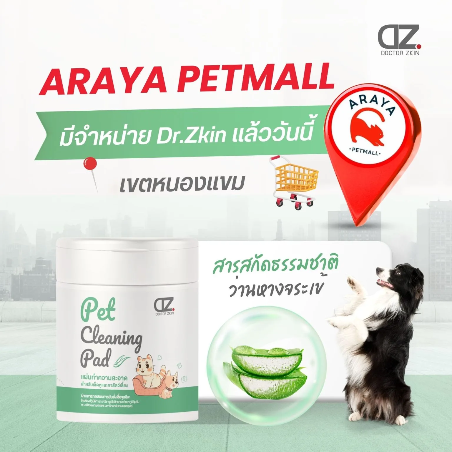 แวะมาเลือกช้อป Dr.Zkin ได้แล้ววันนี้ที่ Araya Petmall